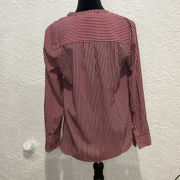 Cabi Striped Long Sleeve Blouse Women’s Button Front Top - Picture 6 of 6